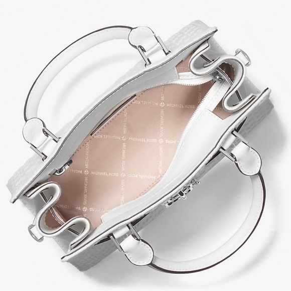 Michael Kors Hamilton Small Logo Embossed Washed Denim Satchel Crossbody 
NWT - Picture 2 of 16